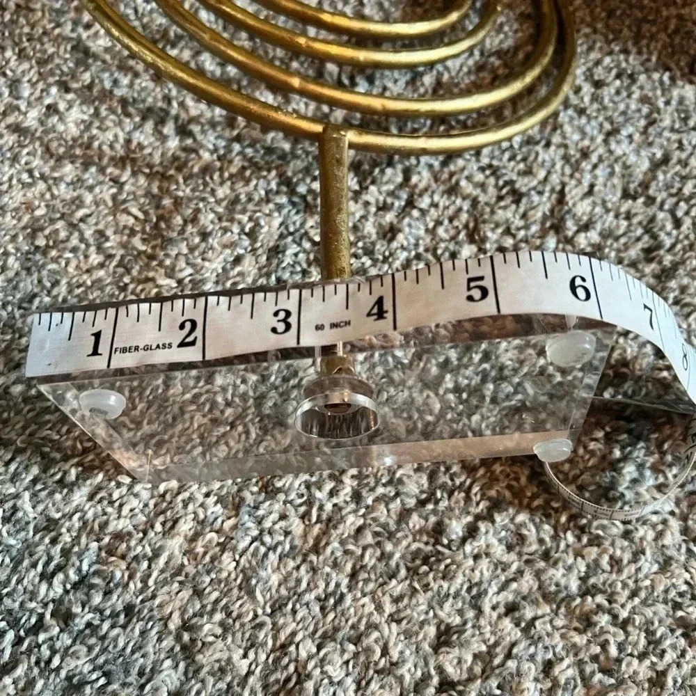 DECORATIVE ABSTRACT METAL ROSE GOLD SPEAR SCULPTURE - Picture 9 of 10